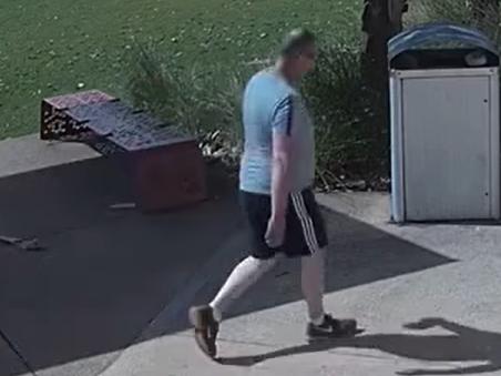 SA Police searching for man who tried to pull a woman from her car in Munno Para before spraying her with an aerosol can. Picture: SA Police