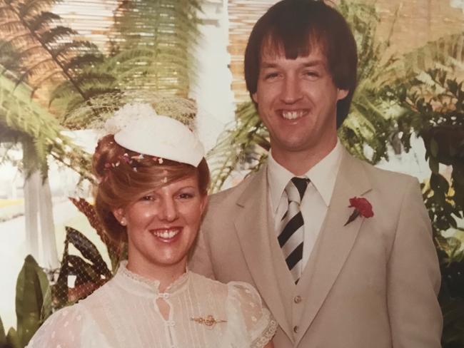 Andrew and Glenyce McGauchie on their wedding day in 1981. Picture: Supplied