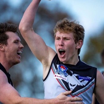 Robinson celebrating a goal.