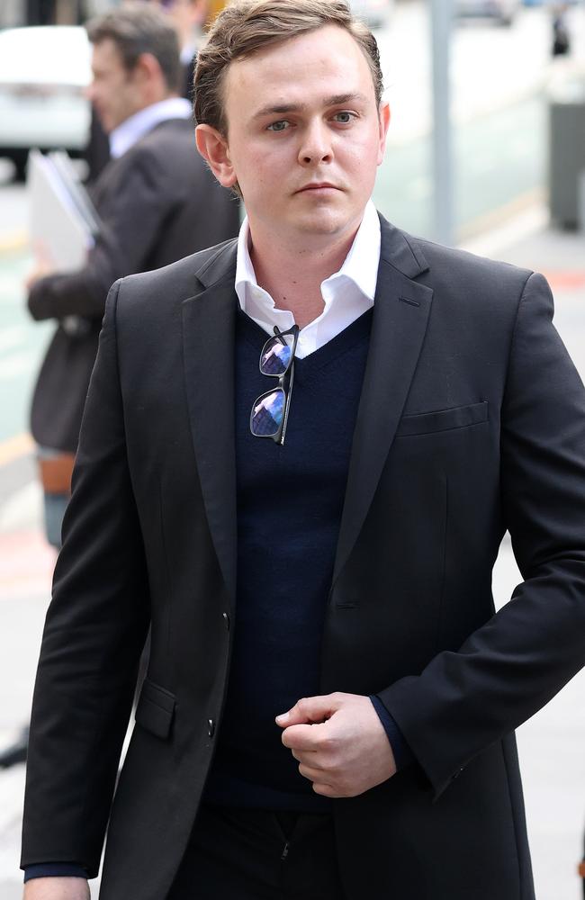 Dominic Hansson outside Brisbane Supreme Court. Picture: Liam Kidston