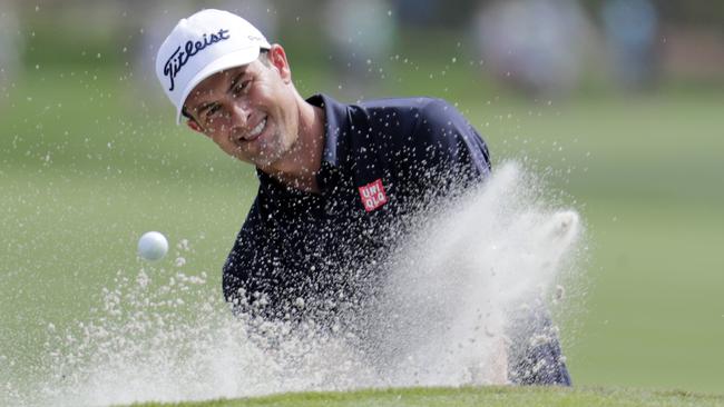 Fans won’t be able to cheer on Adam Scott and his fellow golf pros for a few weeks.