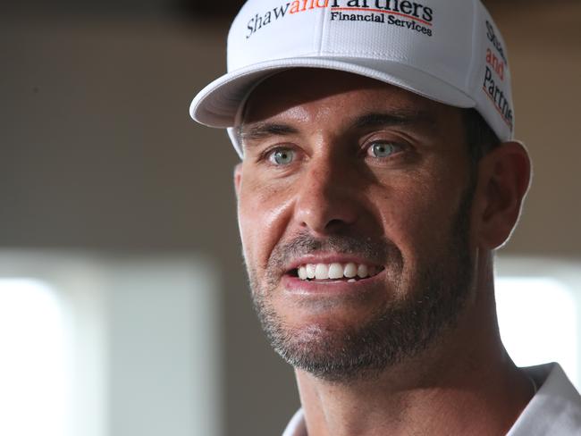 Surf Ironman Matt Poole announces his retirement at Northcliffe Surf Club. Picture Glenn Hampson