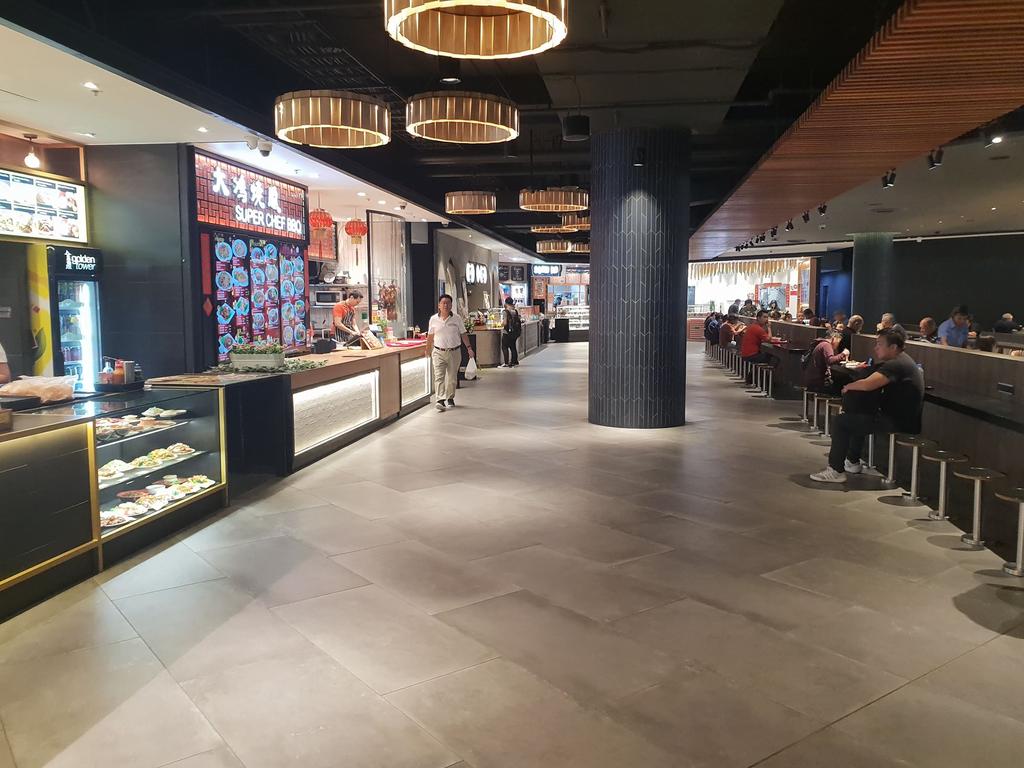 The food court in Market City is usually full but less people have been showing up for lunch.