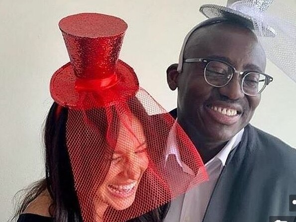 Meghan and British Vogue editor Edward Enninful in a scene from a video celebrating her Vogue cover. Picture: Instagram