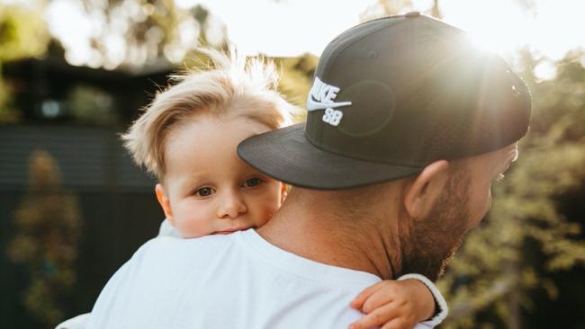 Gary Ablett with her son Levi. Picture: Supplied