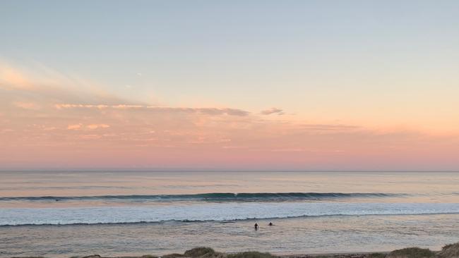 The view that greeted Patrick Cripps at the beach. Picture: Supplied