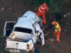 Fatal single car crash at Bannockburn. Picture: 7 News