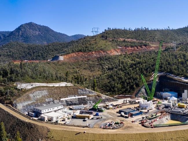 Talbingo adit, where TBM Lady Eileen Hudson is being reassembled for excavation of the tailrace tunnel.