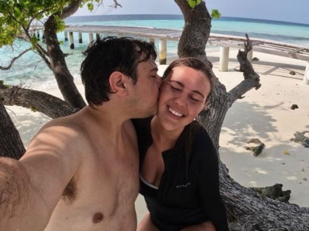 The pair took a trip to the Maldives. Picture: David Sharaz/Instagram