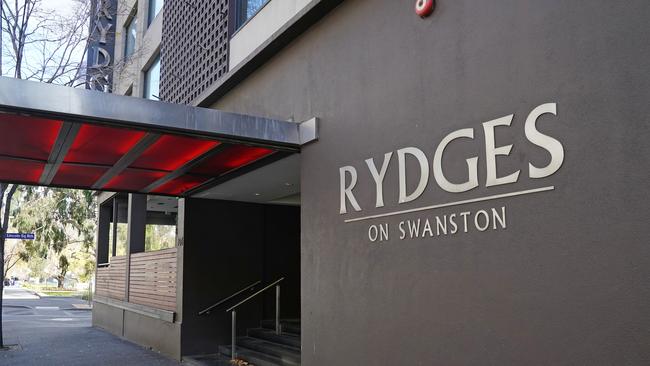 The Rydges on Swanston hotel. Picture: AAP