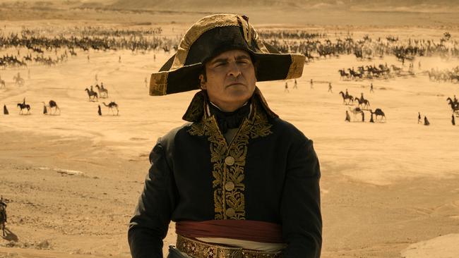 Joaquin Phoenix in a scene from the movie Napoleon.