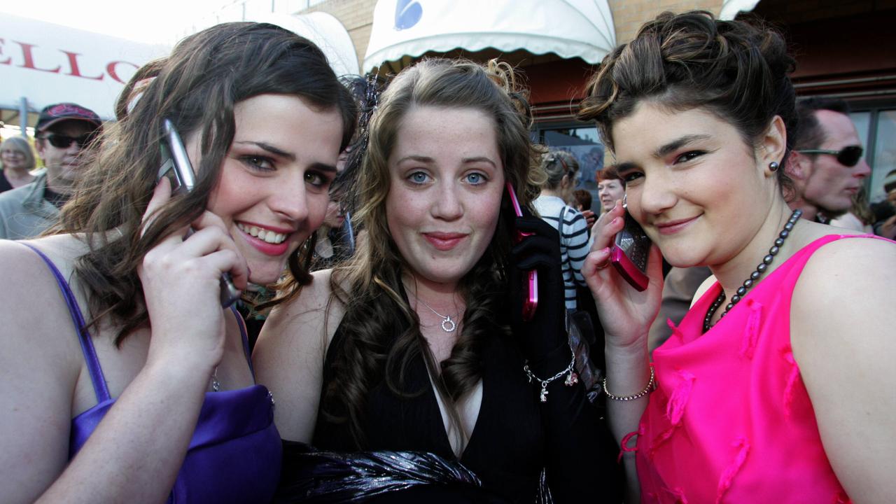 Taroona High School Leavers Dinner (Formal) at the Hotel Grand Chancellor, from left Bree Russell, Kelsi Brown and Kendra Vince