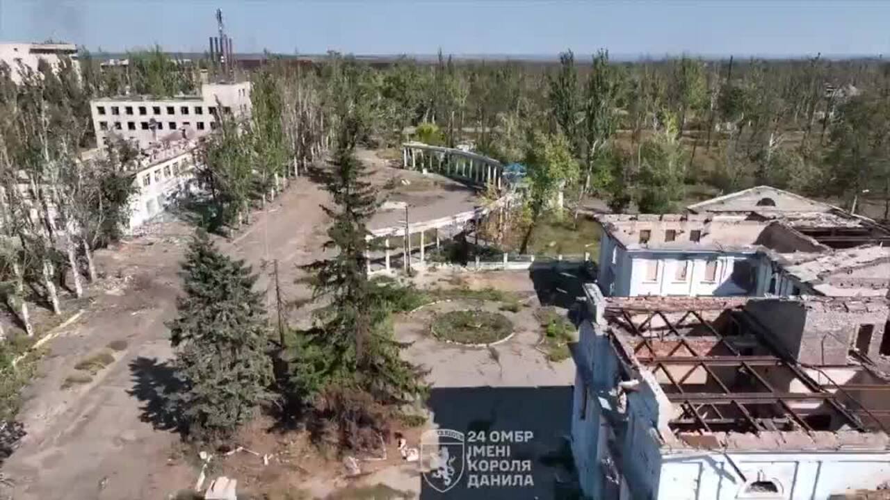 ‘A Ghost Town’: Drone Footage Shows Damage in Donetsk Town Where ...