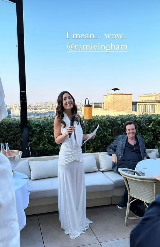 The bride Tamie Ingham at her pre-wedding party in Paris. Picture: Instagram