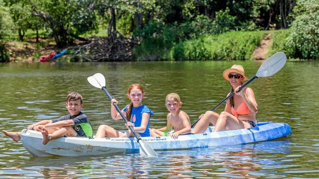 Island Reach Imbil, Riley Talbot, Charlie Rapley, Leo Ager and Kirsten Sweeney. Picture: LEEROY TODD