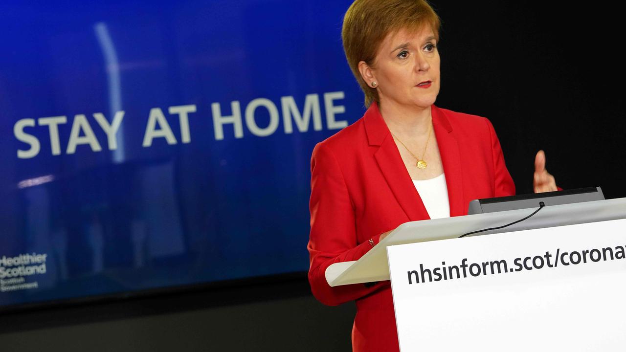 Scottish First Minister Nicola Sturgeon is sticking with “stay at home”.