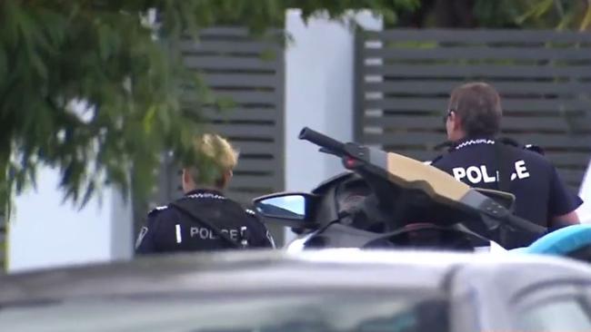 Queensland Police negotiated with the man locked inside a quiet suburban home on the Gold Coast. Picture: 7 News