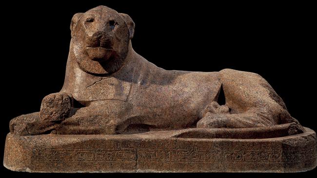 Statue of a lion. Eighteenth Dynasty, reign of Amenhotep III, about 1390–1352 BCE