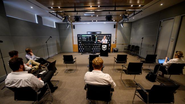 NRL Head of Football Elite Competitions Graham Annesley speaks at a media conference on Monday. Picture: AAP