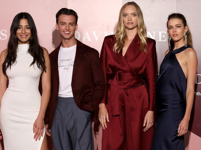 HOBART, AUSTRALIA - FEBRUARY 05:  Jessica Gomes, Cameron Robbie, Gemma Ward and Victoria Lee attend the David Jones AW19 Season Launch 'The Art of Living' at The Museum of Old and New Art (MONA) on February 5, 2019 in Hobart, Australia.  (Photo by Mark Nolan/Getty Images for David Jones)