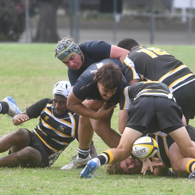 QLD Rugby Union State Championships (17-18 years boys) at the Townsville Sports Precinct. Friday May 23. Metro East against Capricorn. Picture: Evan Morgan