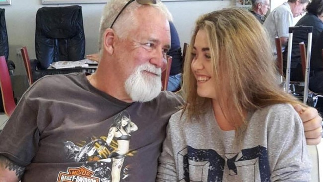 Hannah Atherton, 19, was the pillion passenger on her 60-year-old father Alan Atherton’s Harley Davidson as part of a birthday ride when tragedy struck about 10.25am on Monday April 18. Picture: Facebook