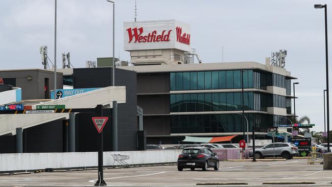 Police are at the carpark in Eastgardens Westfield shopping centre as new anti-Semitic graffiti plastered on property in Sydney continues to suffer a spate of anti Semitic attacks. Picture: NewsWire/ Gaye Gerard