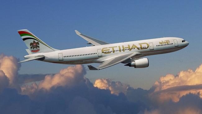 A boy has been bumped from an Etihad Airways flight and left alone in Abu Dhabi overnight. Picture: AAP Image, Etihad Airways.