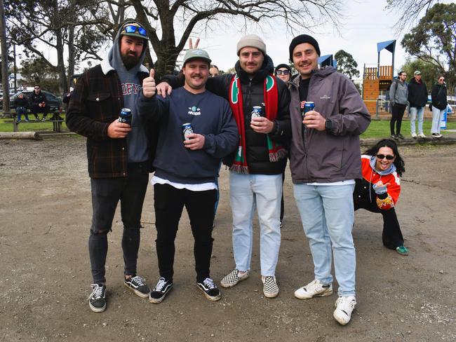 West Gippsland league grand final match 2024 — Phillip Island Bulldogs V Nar Nar Goon "The Goon" Football Club at Garfield Recreation Reserve on September 14, 2024: Tooradin Cricket Club’s Golf Day 4 Ball Ambrose champions: Tom, Jack, Darb and Tim. Picture: Jack Colantuono