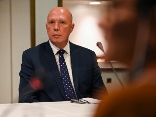CANBERRA, AUSTRALIA - FEBRUARY 16: Leader of the Opposition Peter Dutton at the Referendum Working Group meeting at Parliament house in Canberra. Picture: NCA NewsWire / Martin Ollman