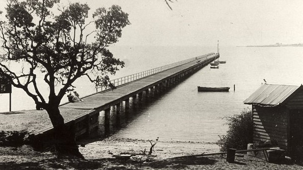 Hampton Pier in 1882. Locals are worried the century-year-old pier will be shut forever after Parks Victoria closed it last week.