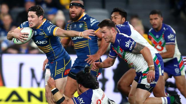 Mitchell Moses seemed nonplussed by the threats during the game. Picture: Jason McCawley/Getty Images