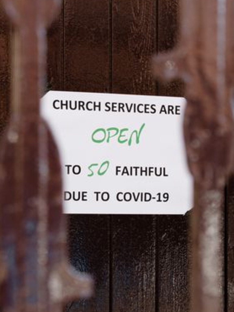 Photographs from Katherine Lu show how places of worship managed to operate within tight restrictions on gatherings. Picture: Supplied by Powerhouse Museum