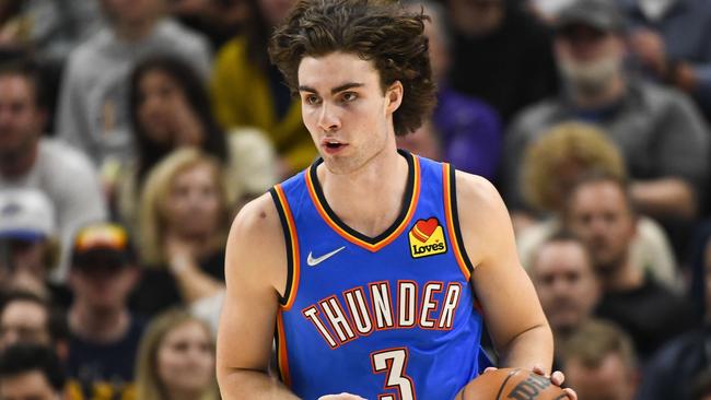 Josh Giddey broke numerous records in his NBA debut for the Oklahoma City Thunder. Picture: Alex Goodlett/Getty Images/AFP