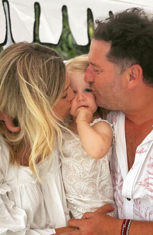 Karl Stefanovic and Jasmine Stefanovic enjoying Port Stephens with their daughter Harper during their holiday break. Picture: Instagram