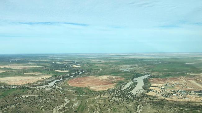 The Outback is green after floodwaters from Channel Country.