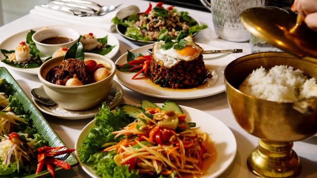 A spread of dishes from Regent Thai, North Adelaide.. Picture: Morgan Sette