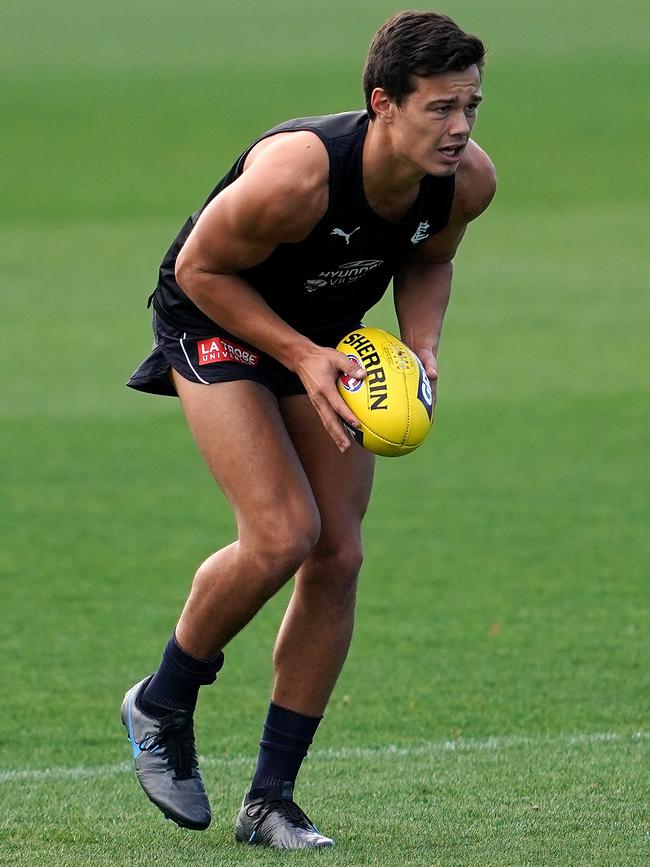 The Blues will hope Jack Silvagni will take a big step in 2020. Picture: AAP