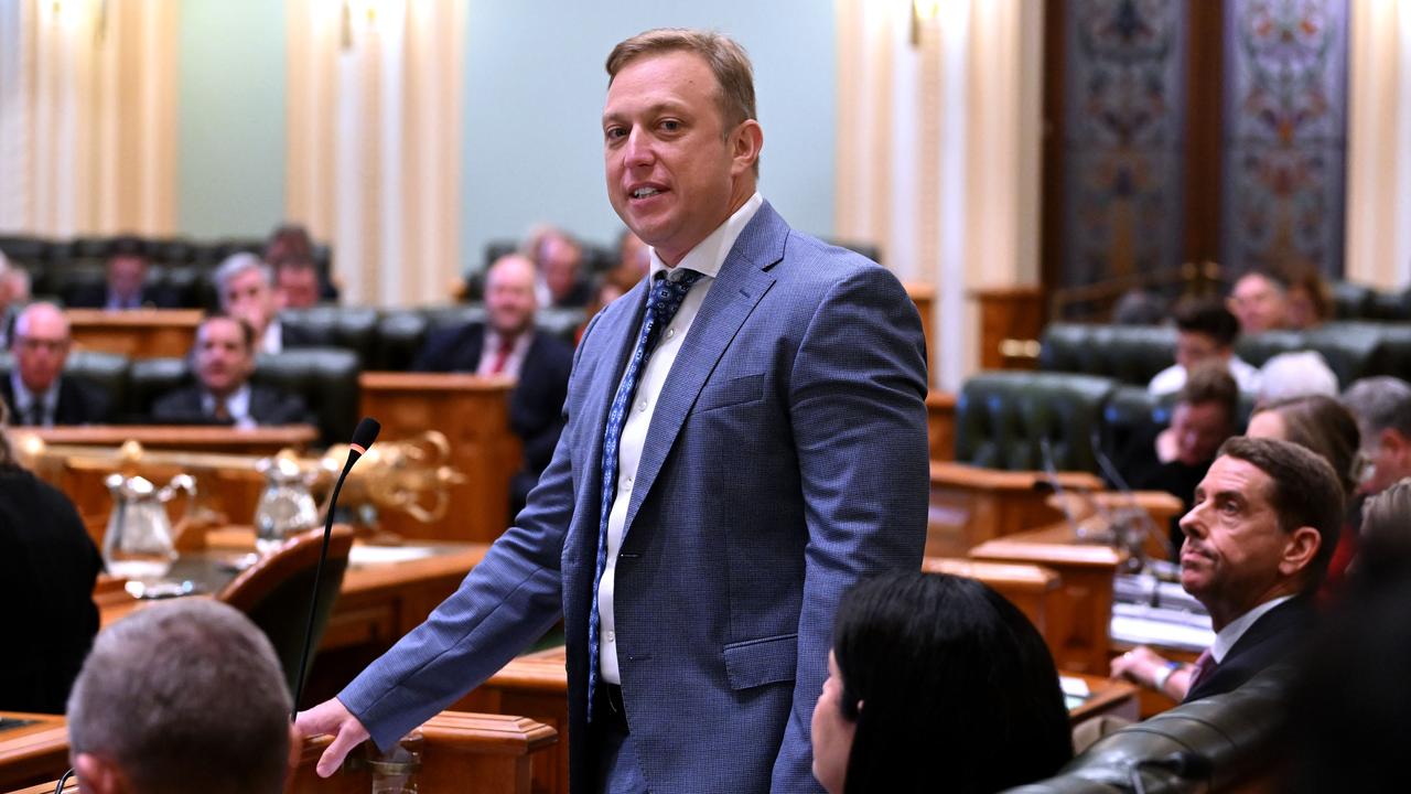 Premier Steven Miles speaks at Parliament House in Brisbane. Picture: Dan Peled/NCA NewsWire