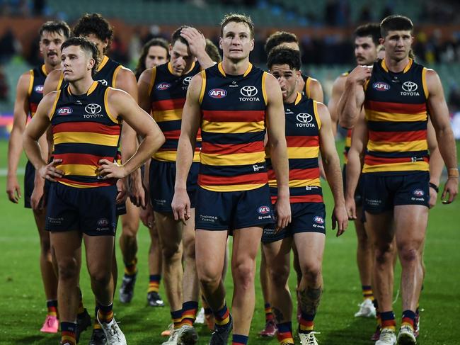 ADELAIDE, AUSTRALIA - JUNE 06:  during the round 13 AFL match between Adelaide Crows and Richmond Tigers at Adelaide Oval, on June 06, 2024, in Adelaide, Australia. (Photo by Mark Brake/Getty Images)