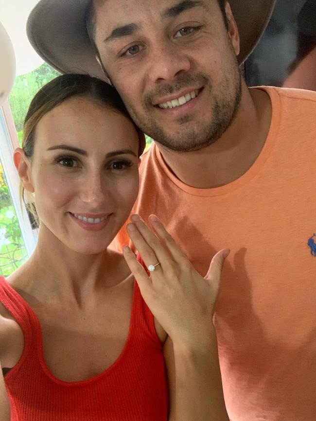 Jarryd Hayne announces his engagement on Instagram.