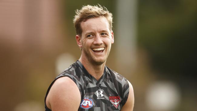 Darcy Parish is poised to roar home. Picture: Daniel Pockett/AFL Photos/via Getty Images