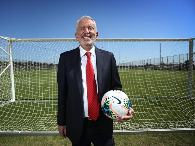 24/10/2019. Paul Lederer, chairman of Western Sydney Wanderers,  pictured at the WSW new training academy, Western Sydney Wanders Centre of Excellence in Rooty Hill in Sydney's Western suburbs ahead of the derby against Sydney FC at the weekend. Britta Campion / The Australian