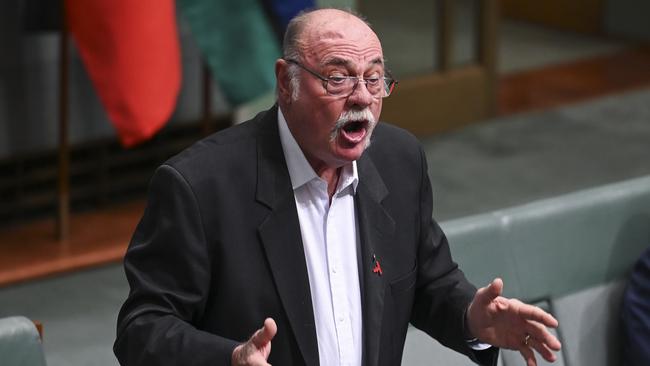 Warren Entsch speaks during Question Time at Parliament House in Canberra yesterday. Picture: NCA NewsWire / Martin Ollman