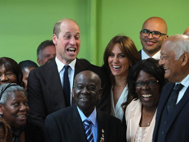 Prince William cracked a joke during a group photo. Picture: AFP