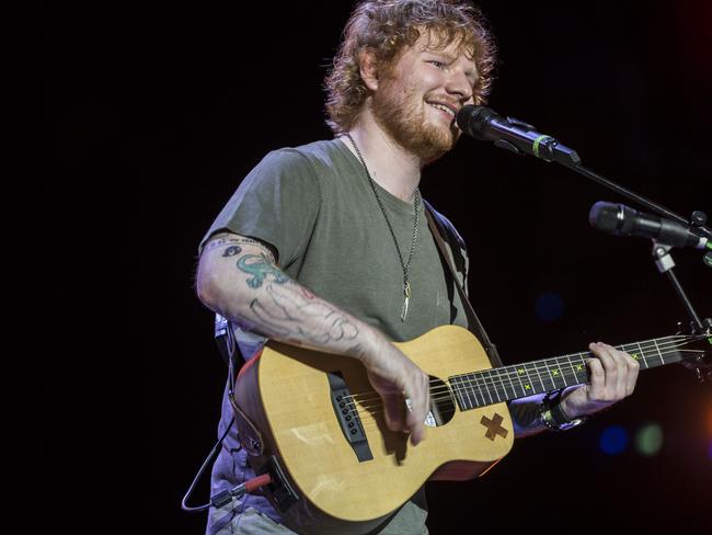 Mr Ed ... Sheeran is the first artist to play stadiums minus a band in Australia. Picture: Getty Images