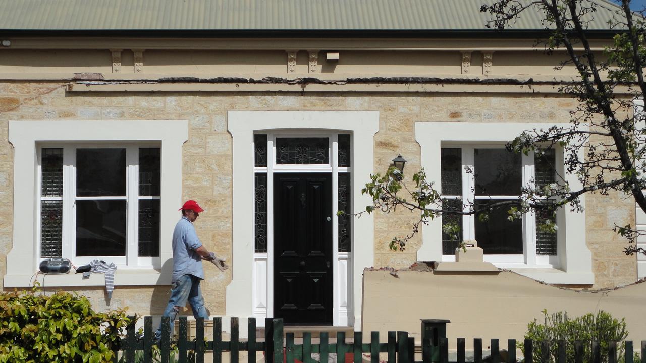 The facade is repaired and restored.