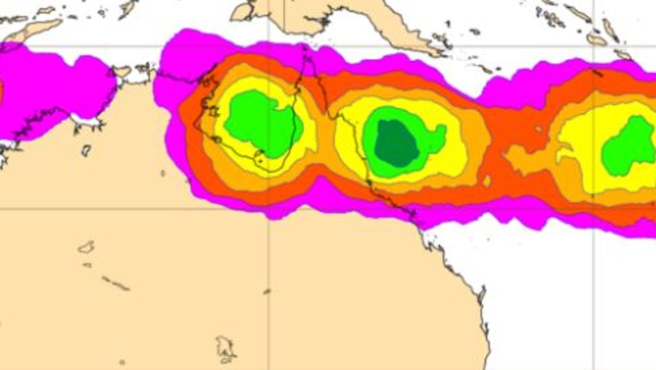 Landslides, 350mm deluge, cyclone threat as ‘tropical waves’ collide over Qld