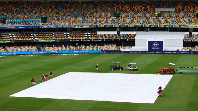 This was an all too frequent sight during the Gabba Test. (Photo by Chris Hyde/Getty Images)