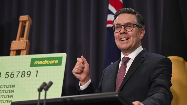 Health Minister Mark Butler says bulk-billing rates were ‘in free fall’ when Labor came to power in 2022. Picture: NewsWire / Martin Ollman